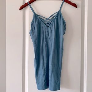 Dusty blue strappy camisole, S/M